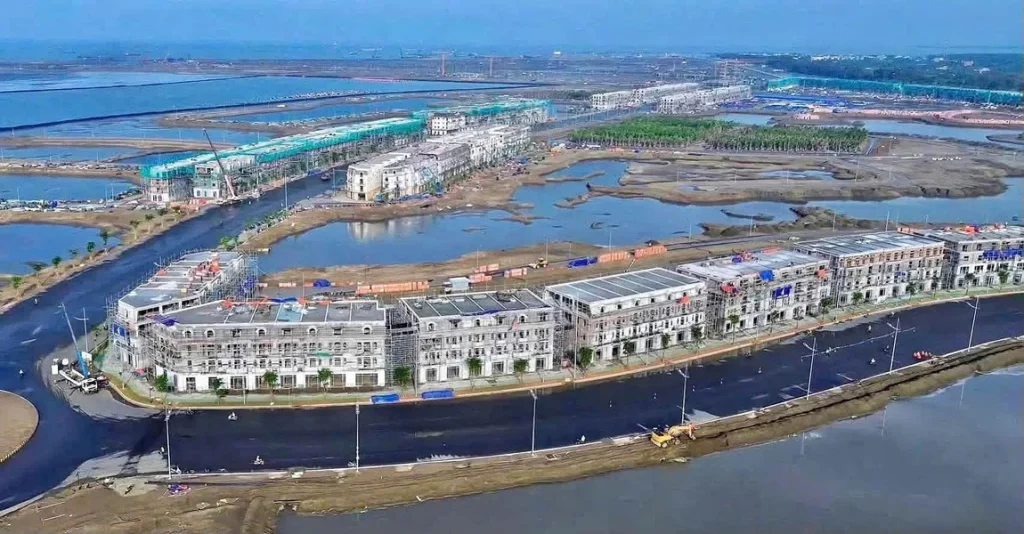 quá trình xây dựng vịnh tiên vinhomes