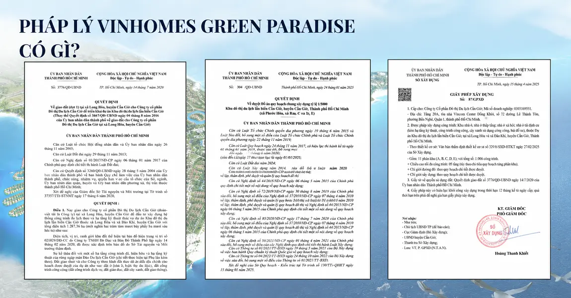 thông tin pháp lý vinhomes green paradise