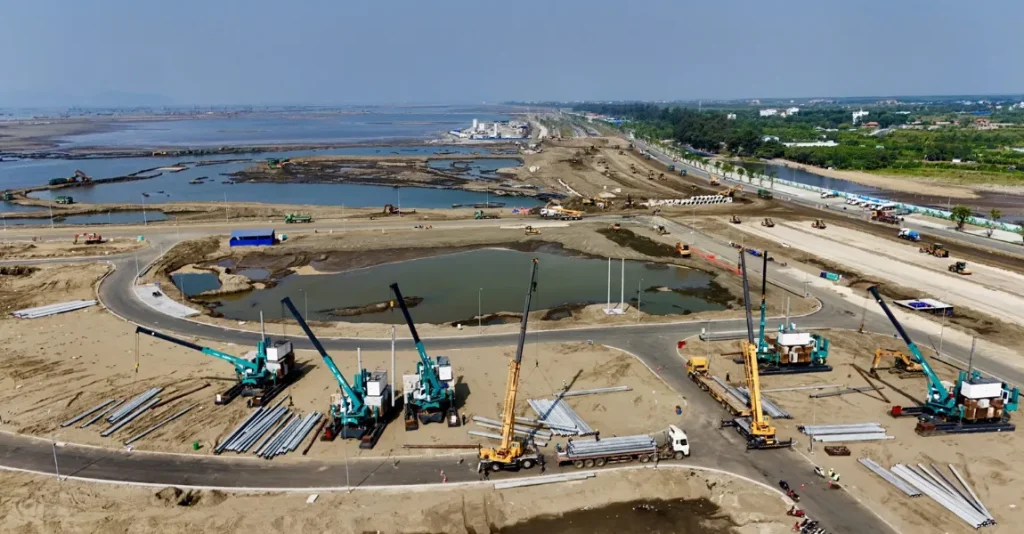 tiến độ xây dựng đường kết nối