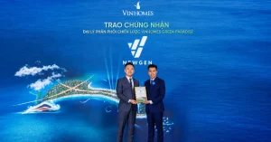 Vinhomes trao chứng nhận đại lý phân phối chiến lược dự án Green Paradise cho Newgen Invest, ngày 22/01/2025.