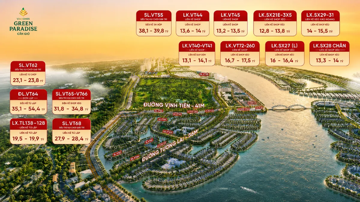 bảng giá dự án vinhomes cần giờ