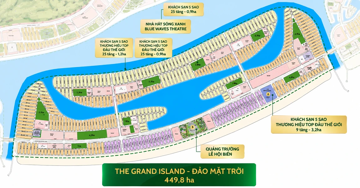 mặt bằng đảo mặt trời