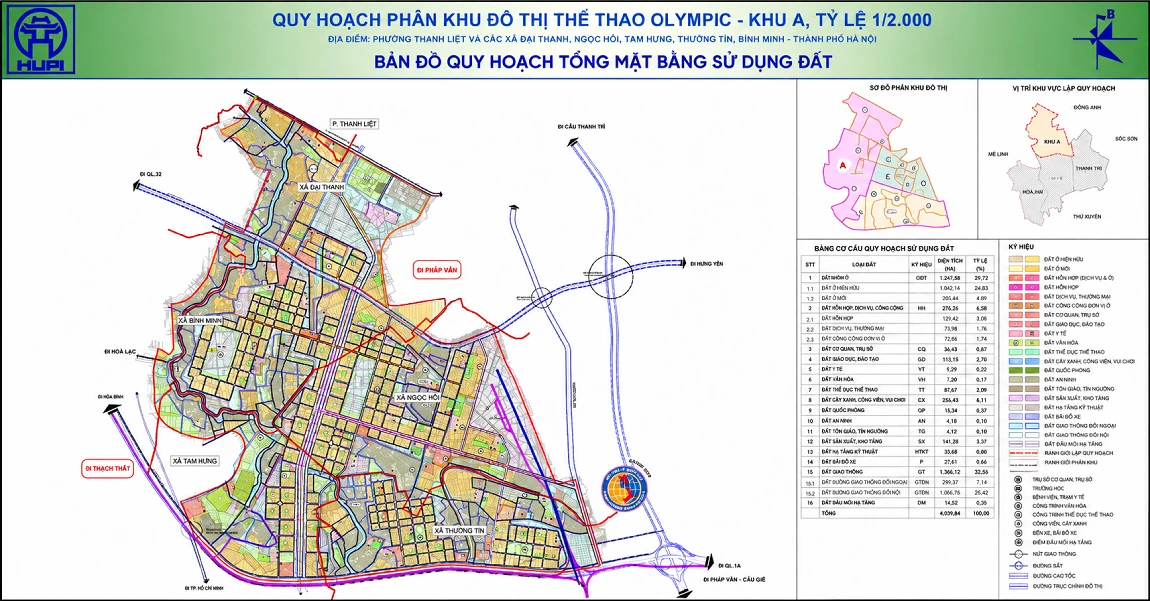 Bản đồ quy hoạch vinhomes Ngọc Hồi