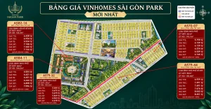 bảng giá vinhomes sài gòn park