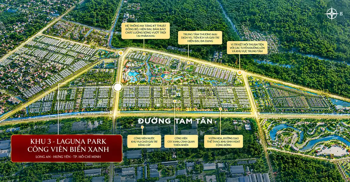 Mặt bằng Khu 3 Laguna Park – Công viên Biển Xanh Vinhomes Sài Gòn Park