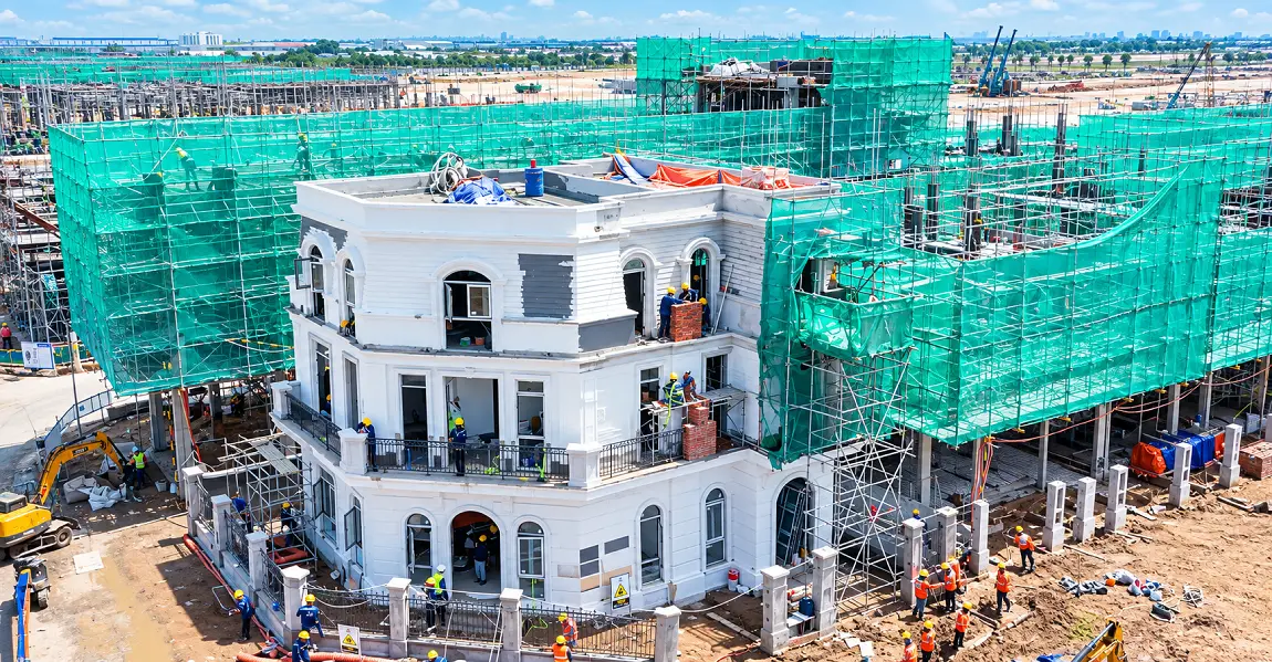 Tiến độ xây dựng nhà phố Vinhomes Saigon Park Hóc Môn