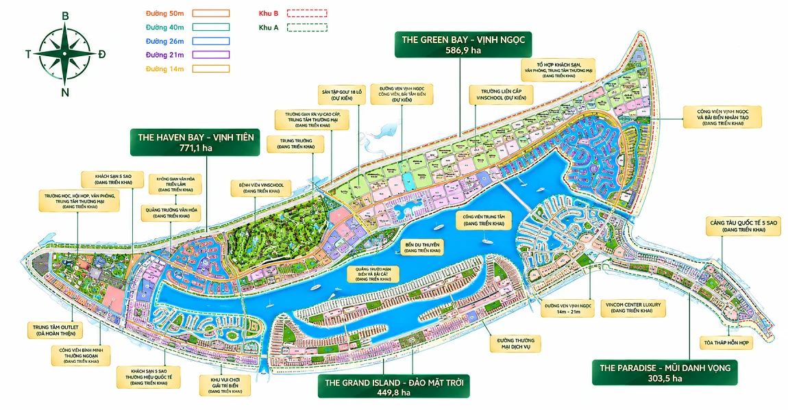 vị trí vịnh ngọc the green bay