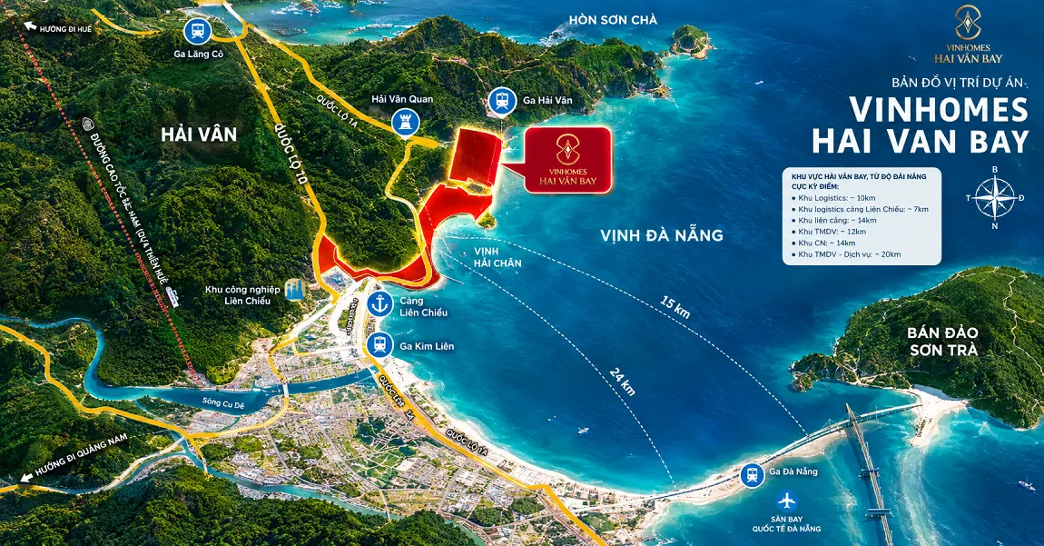 vị trí vinhomes hải vân bay
