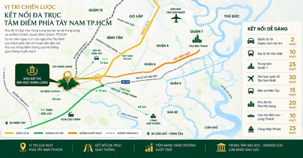 vị trí vinhomes hưng long bình chánh