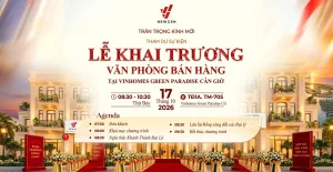 thư mời lễ khai trường văn phòng newgeninvest vinhomes cần giờ